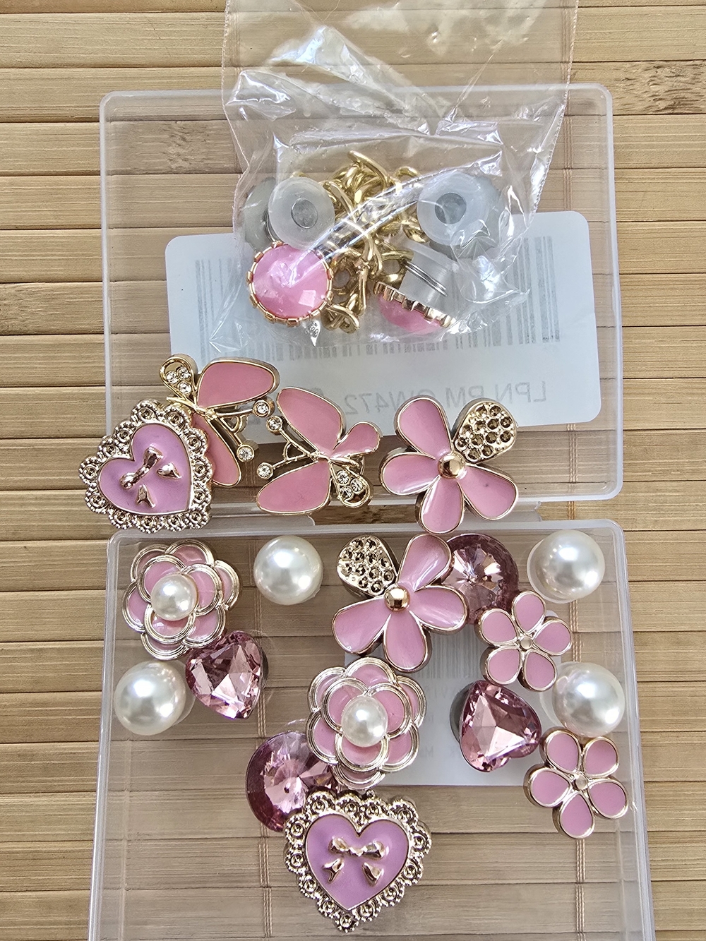 NIB Ziigole 20Pcs Pink Bling Shoe Charms Set - Ideal for Crocs!